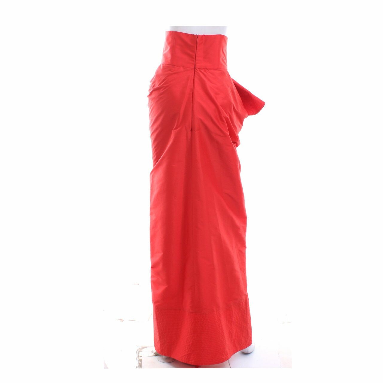 Sapto Djojokartiko Red Ruffle Maxi Skirt