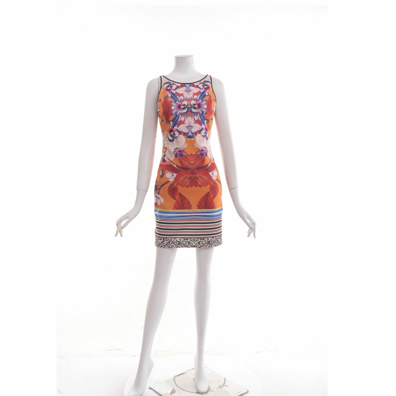 Clover Canyon Orange Floral Mini Dress