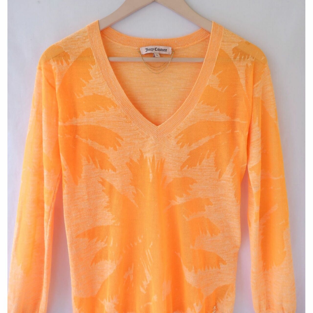 Juicy Couture Orange Palm Sweater