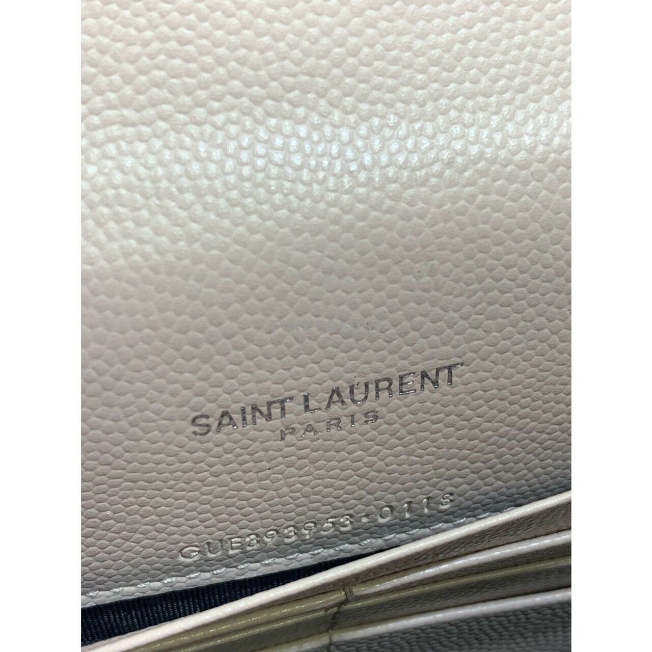 Saint Laurent WOC 19 Grained Soft Pink SHW Sling Bag 