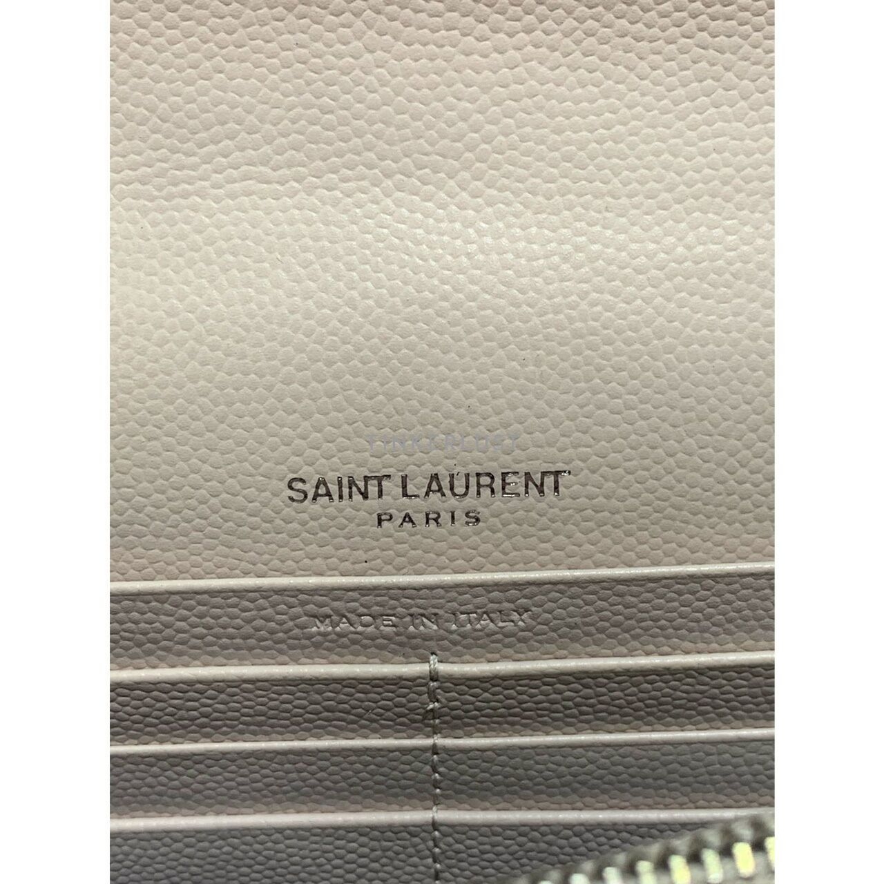 Saint Laurent WOC 19 Grained Soft Pink SHW Sling Bag 