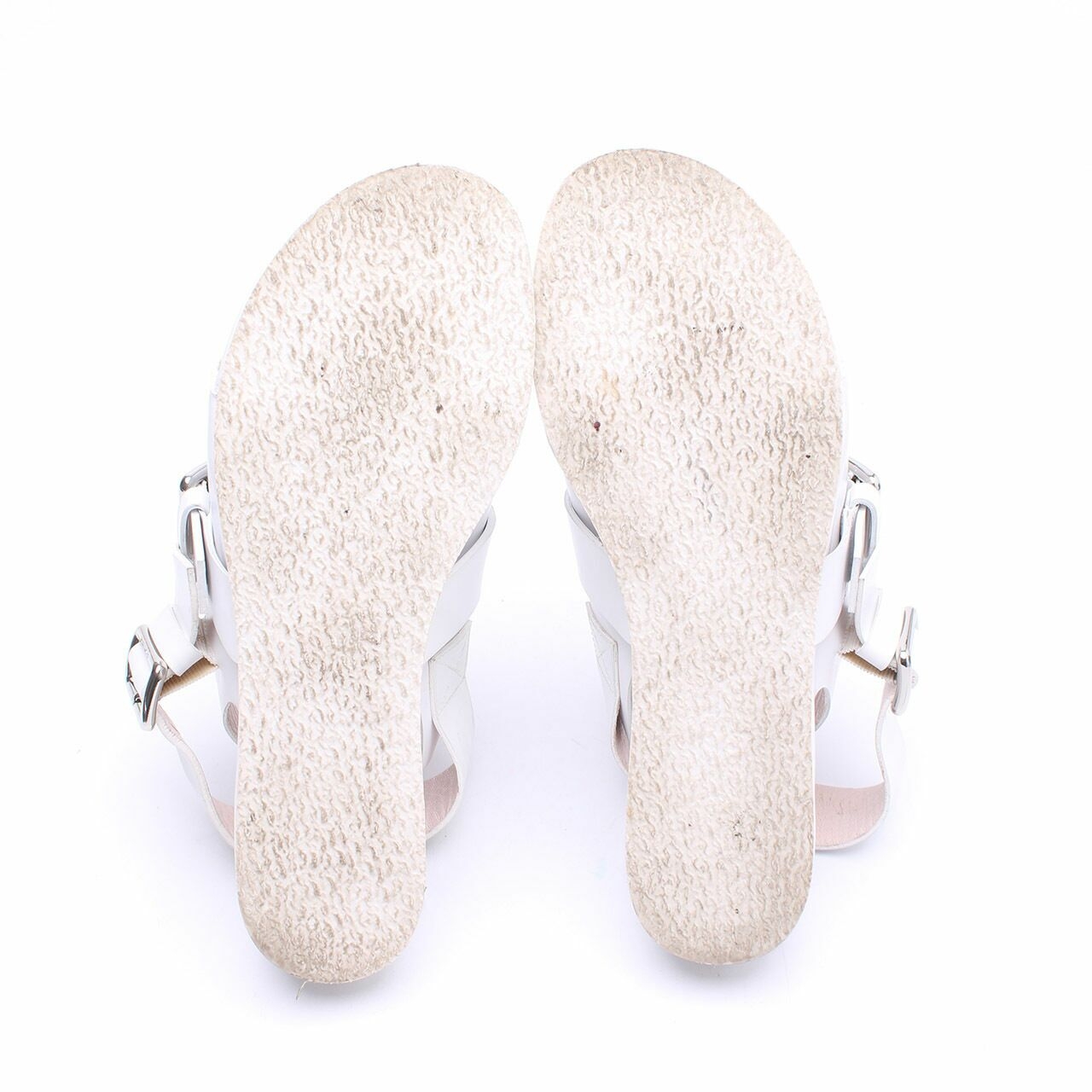 Carven White Leather Sandals
