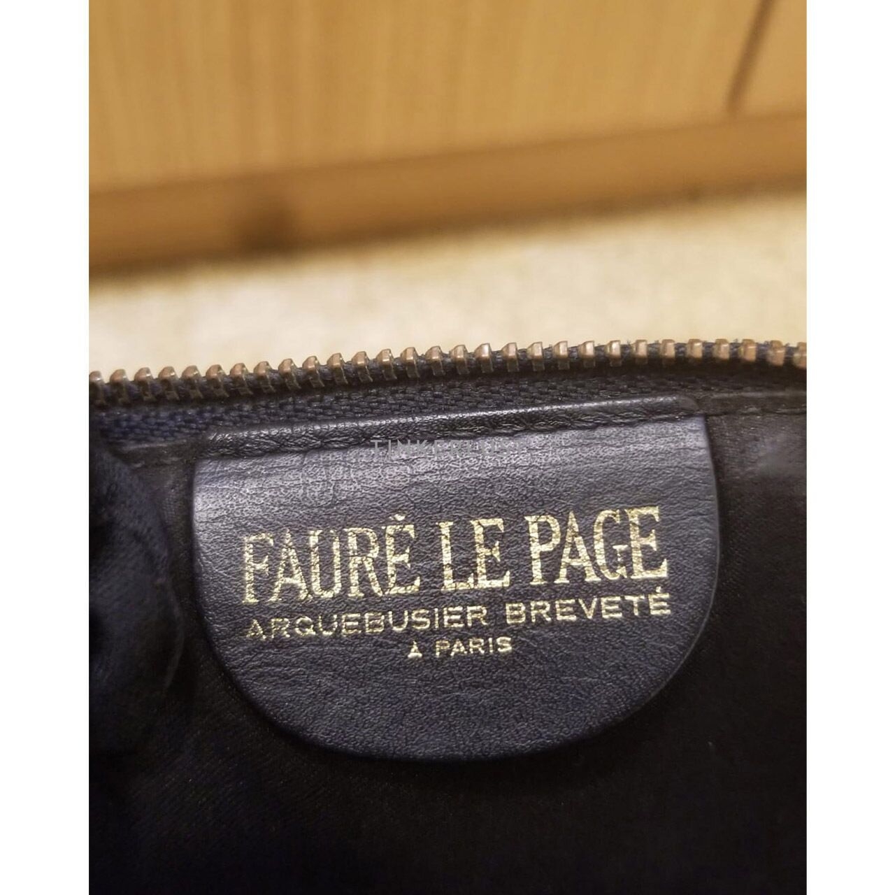 Faure Le Page 29 Zip Pochette Coated Canvas & Leather Clutch