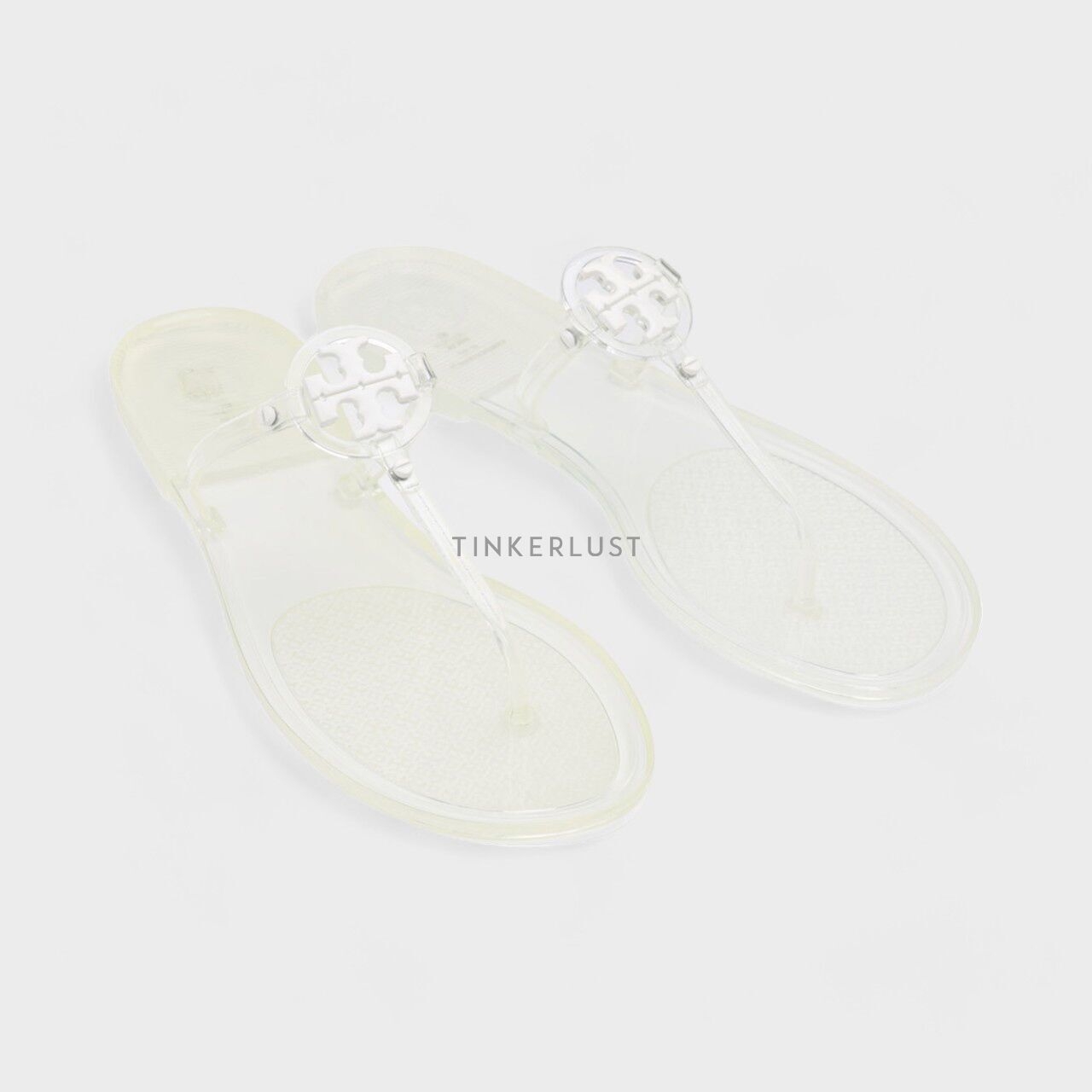 Tory Mini Miller Thong  in White Clear Sandals