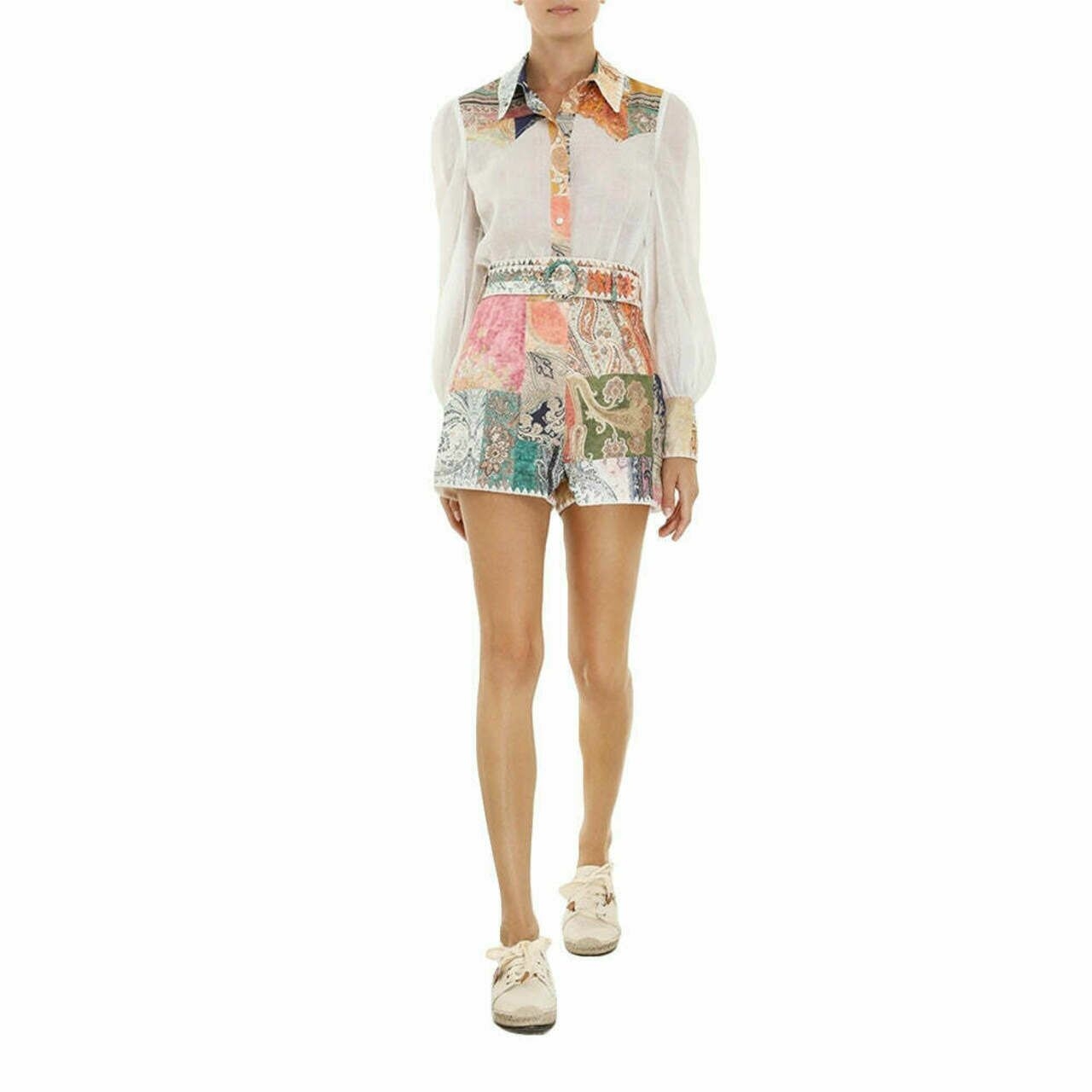 Zimmermann Anneke Fitted Short Patch Paisley