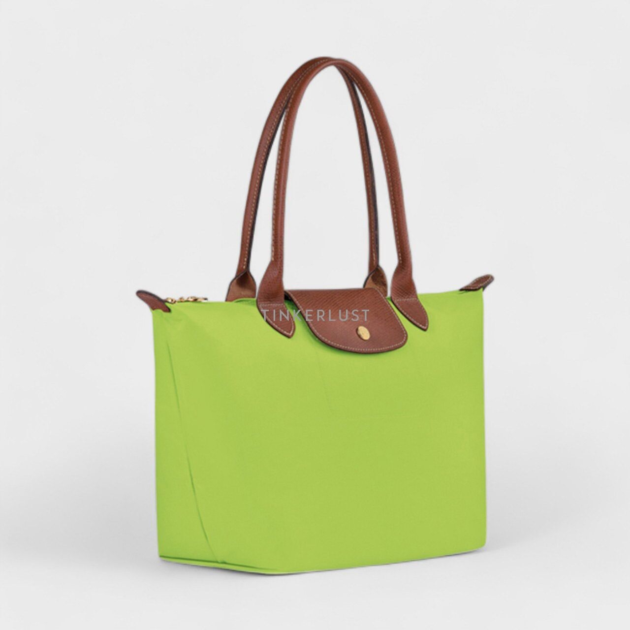 Longchamp Medium Le Pliage in Light Green Tote Bag 