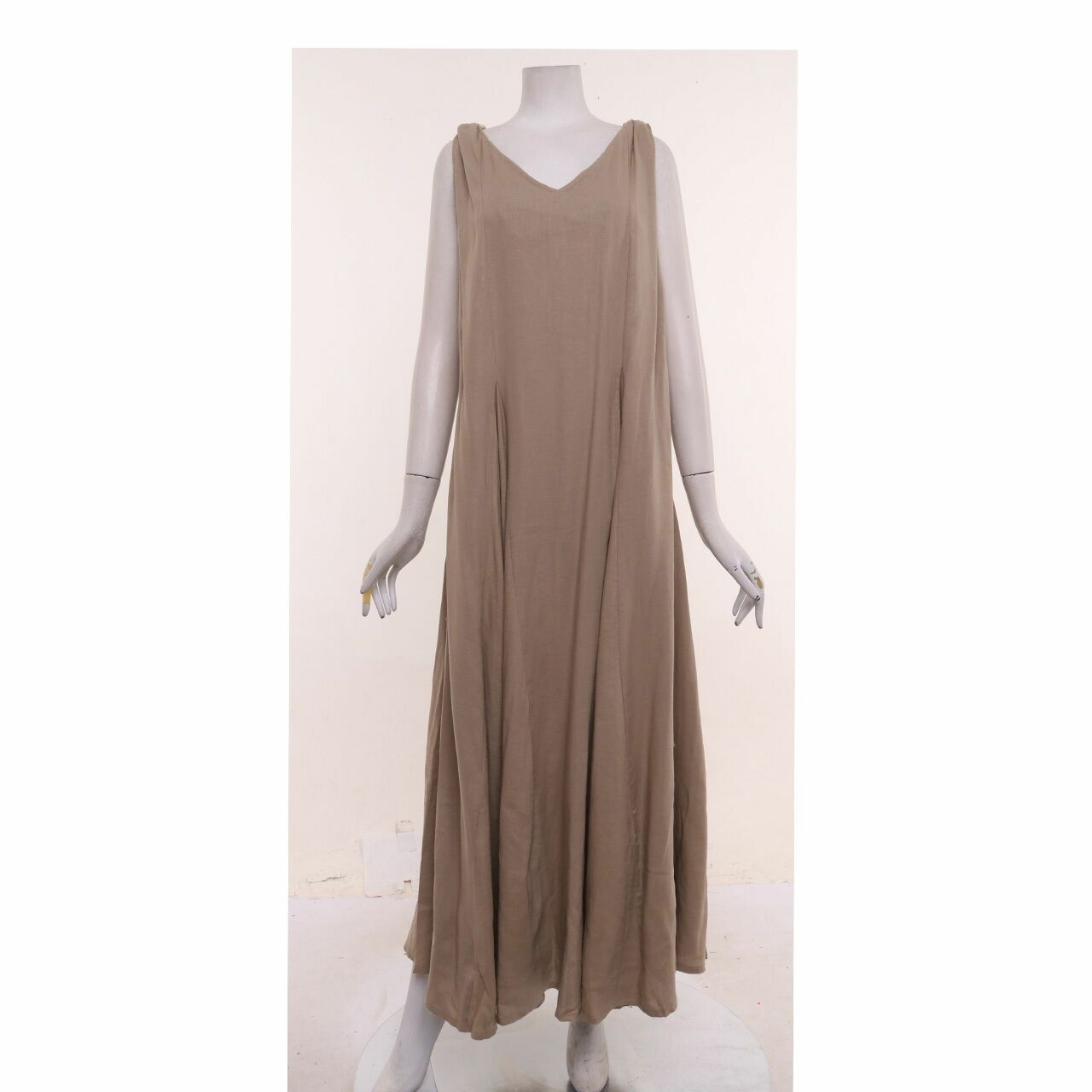 After a Number  Taupe Long Dress