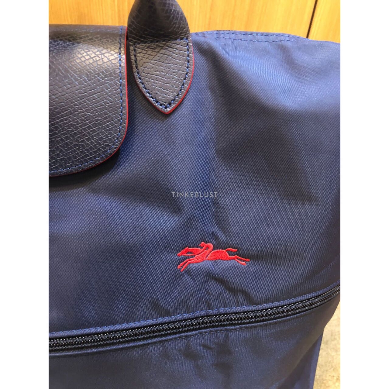 Longchamp Le Pliage Expandable Travel Bag Navy Satchel