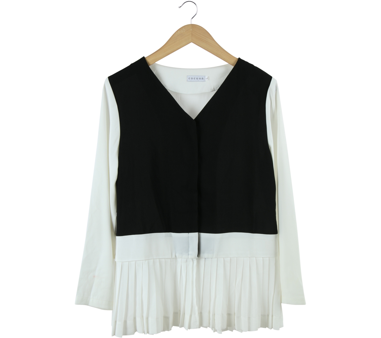 Cocoon Black And White Blouse