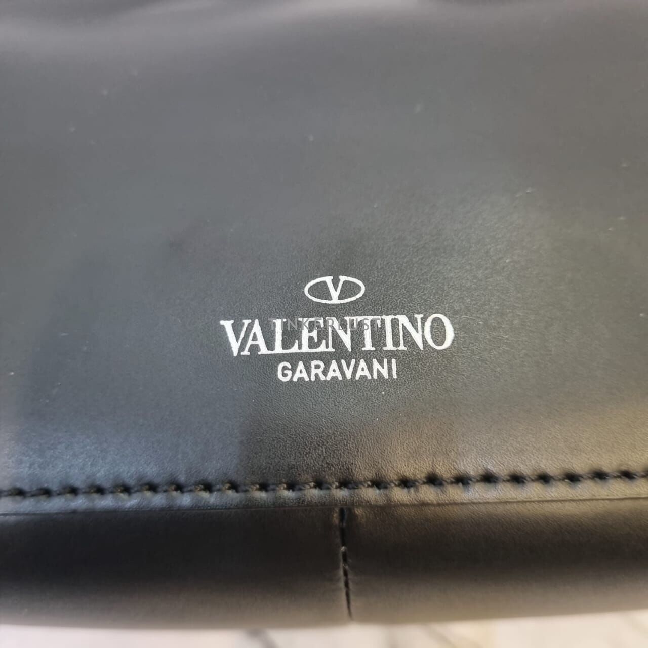 Valentino Garavani VLTN Leather Hobo Bag Black Logo White SHW Shoulder Bag
