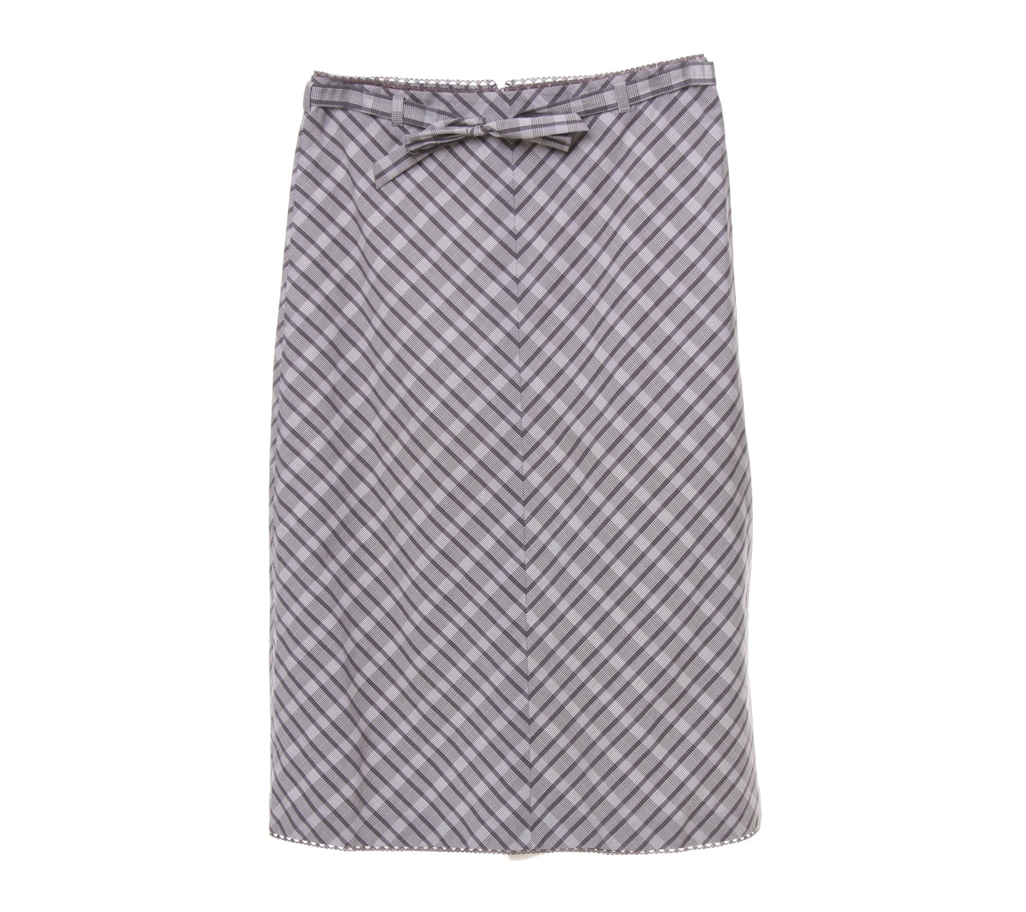 Kenneth Cole Grey Plaid Mini Skirt