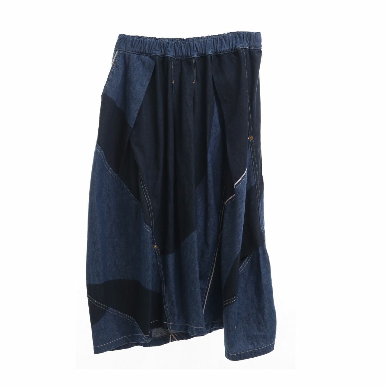 Mercibeaucoup, Blue Denim Midi Skirt