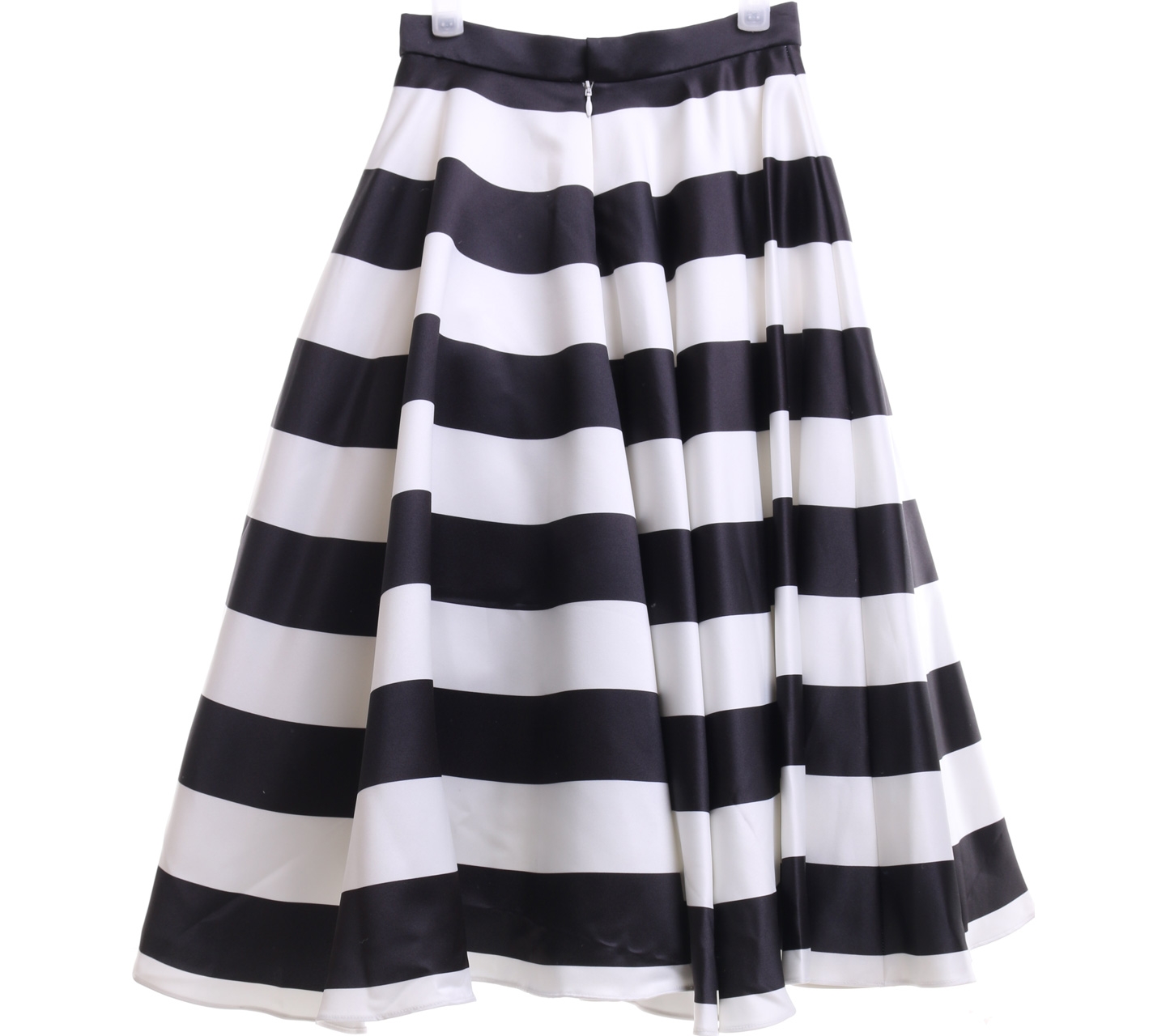 Bonschka Black And White Striped Midi Skirt