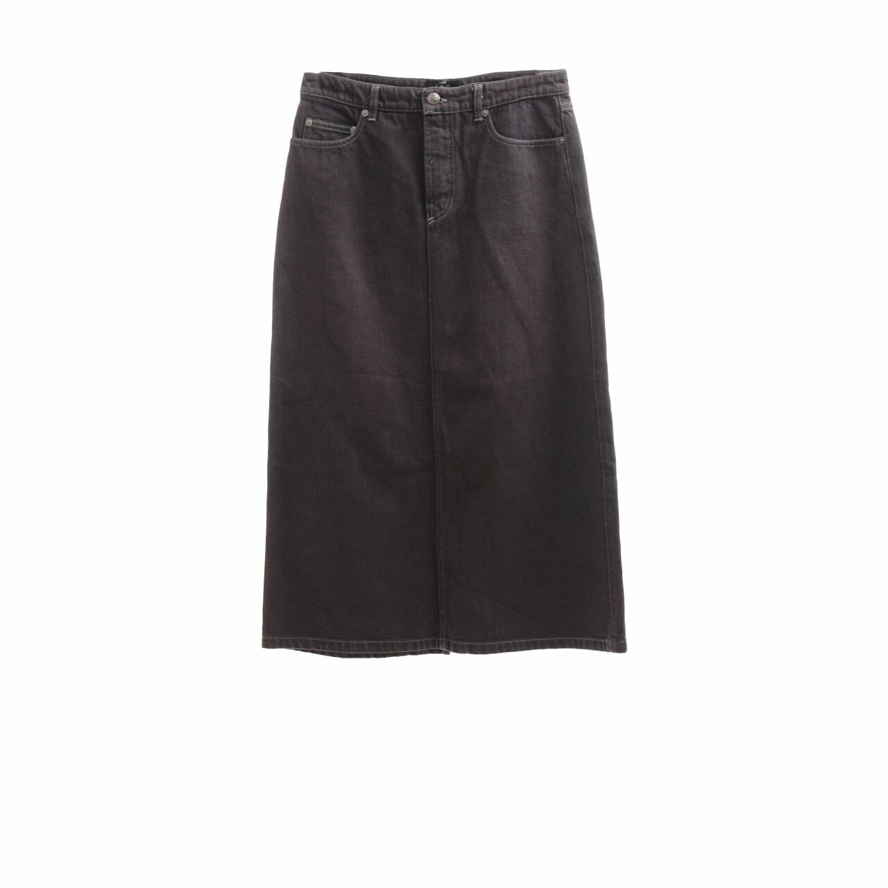 A.P.C Grey Midi Skirt