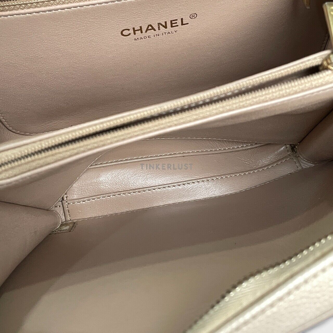 Chanel Vanity Medium Nude Caviar Case Bag 