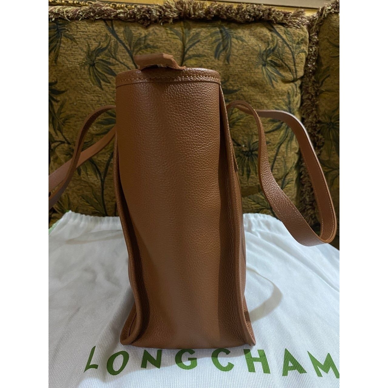 Longchamp Le Foulonné L Cognac Tote Bag 