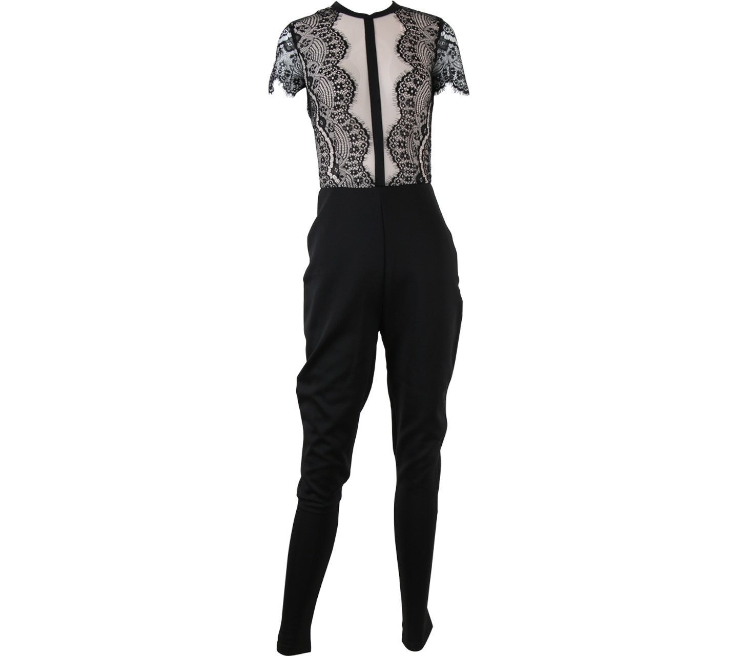 Luxe Black And Pink See Throught Jumpsuit