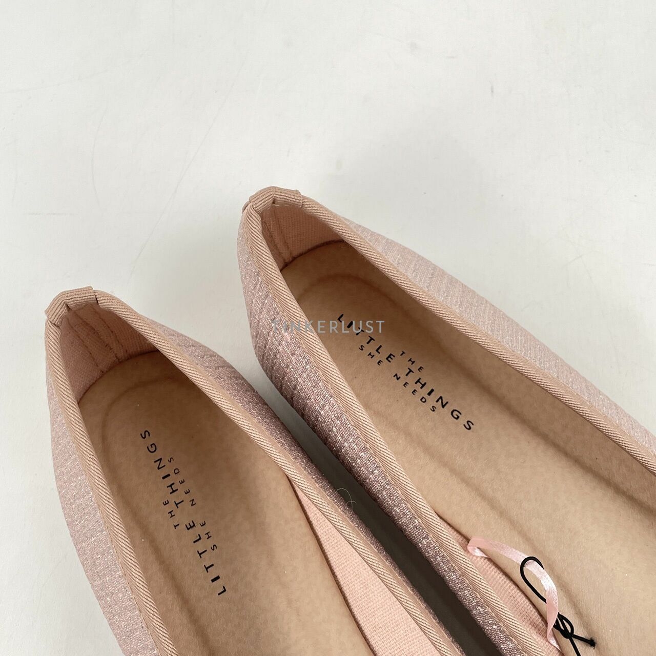 The Little Things She Needs Rose Gold Glitter Flats