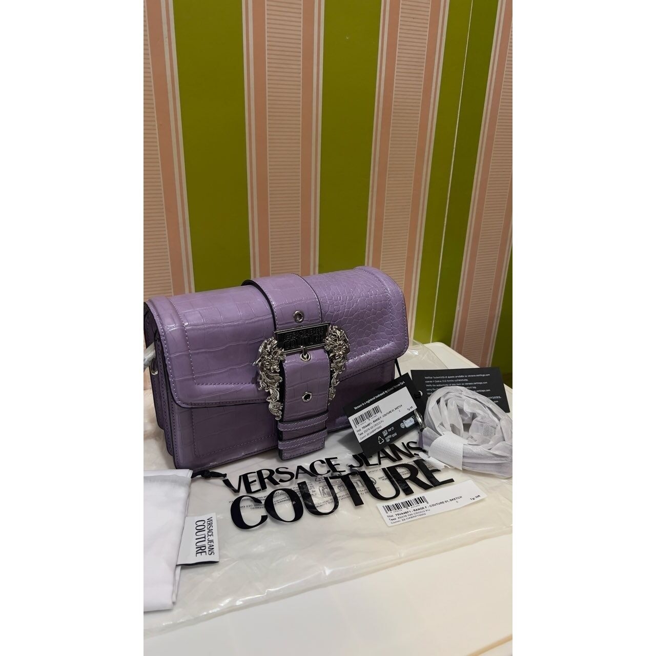 Versace Jeans Couture Purple Shoulder Bag