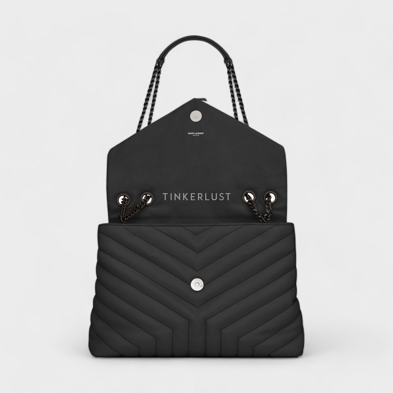 Saint Laurent Medium Loulou in Black Quilted Leather BHW Shoulder Bag
