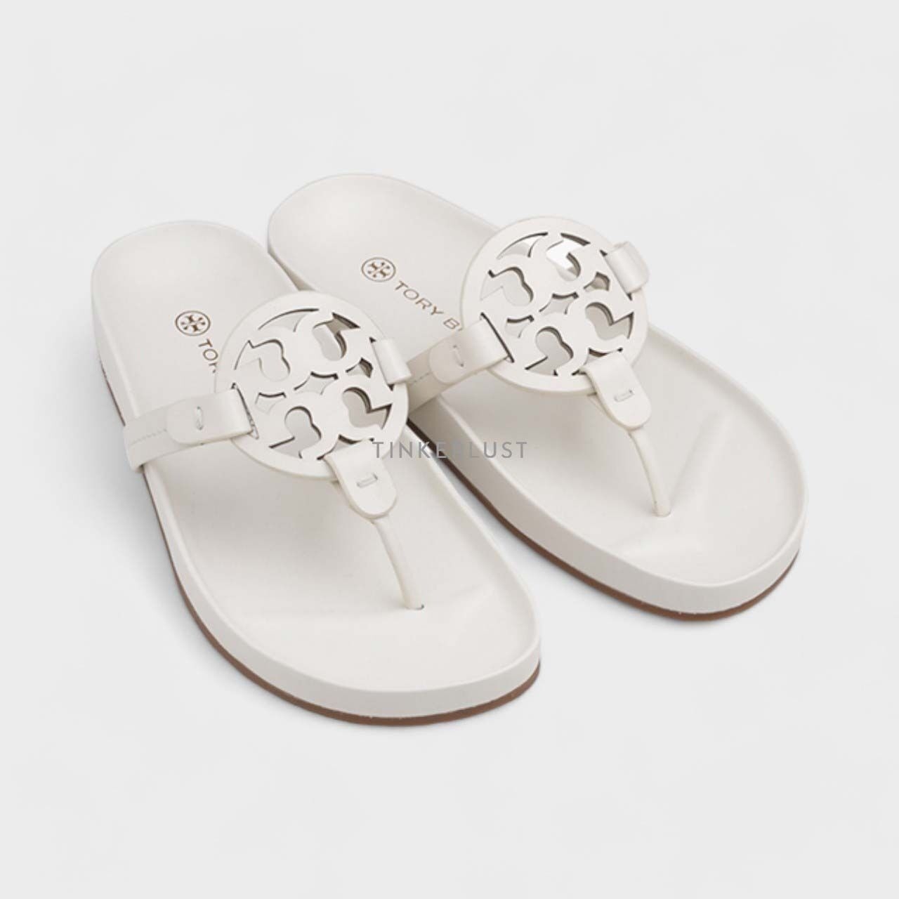 Tory Burch Women Miller Cloud in Feather White Sandals 
