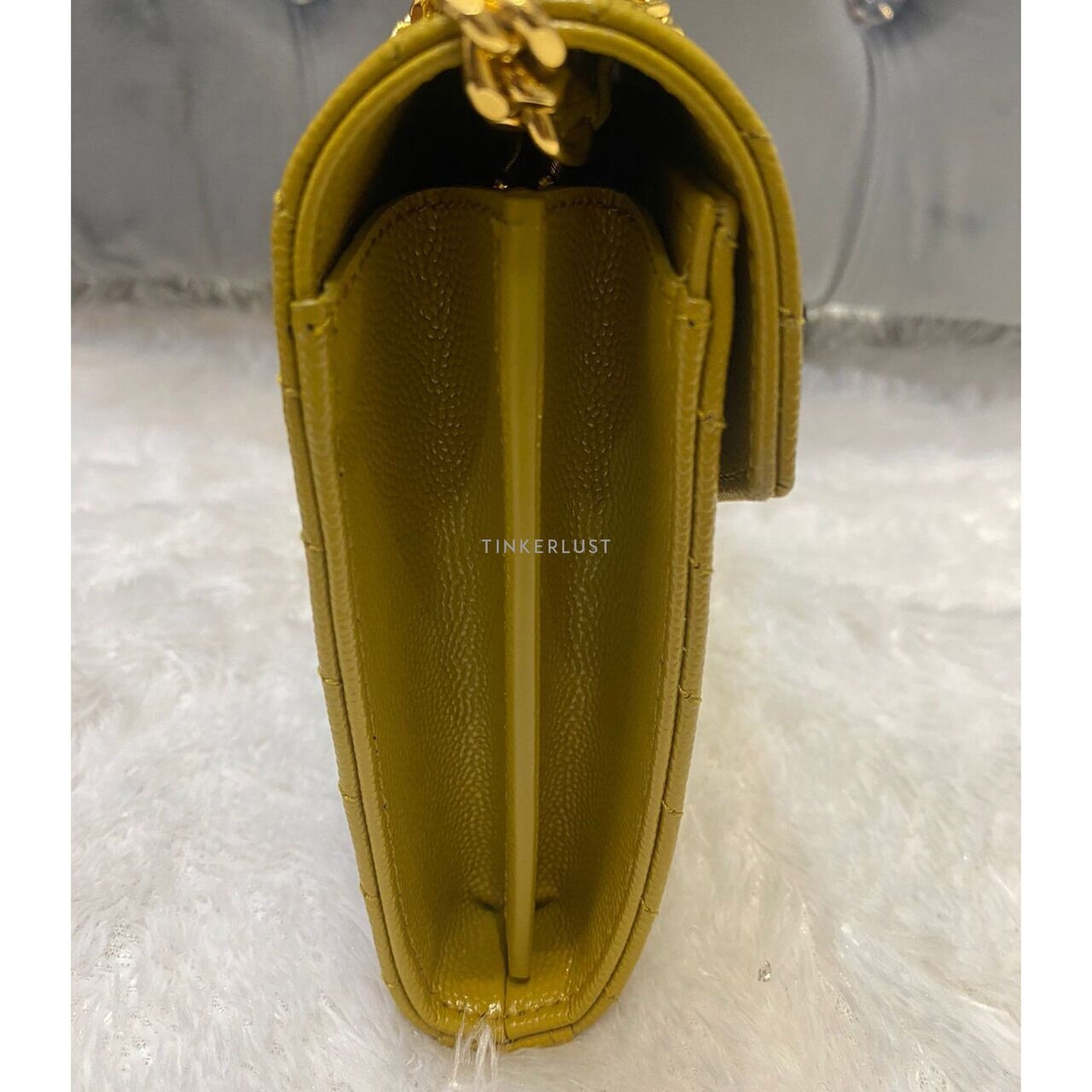 Saint Laurent WOC 22cm Mustard 2024 Sling Bag