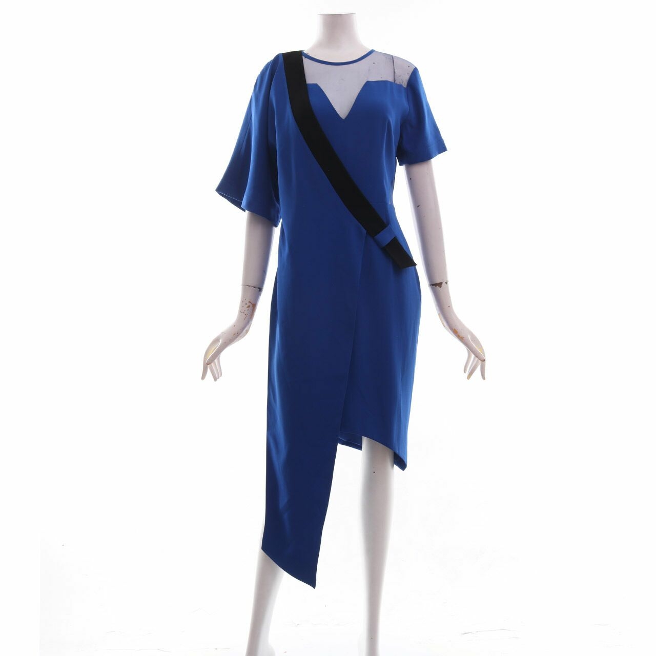 Ardistia New York Blue Asymmetric Mini Dress