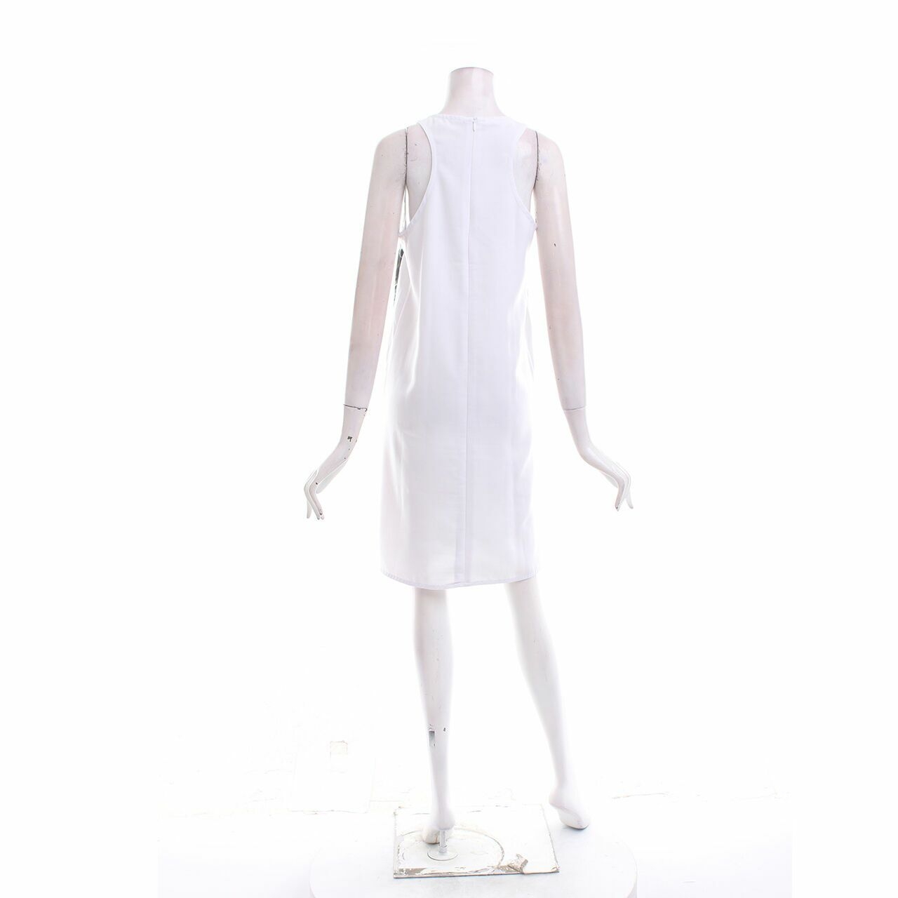 Laison White Pattern Midi Dress