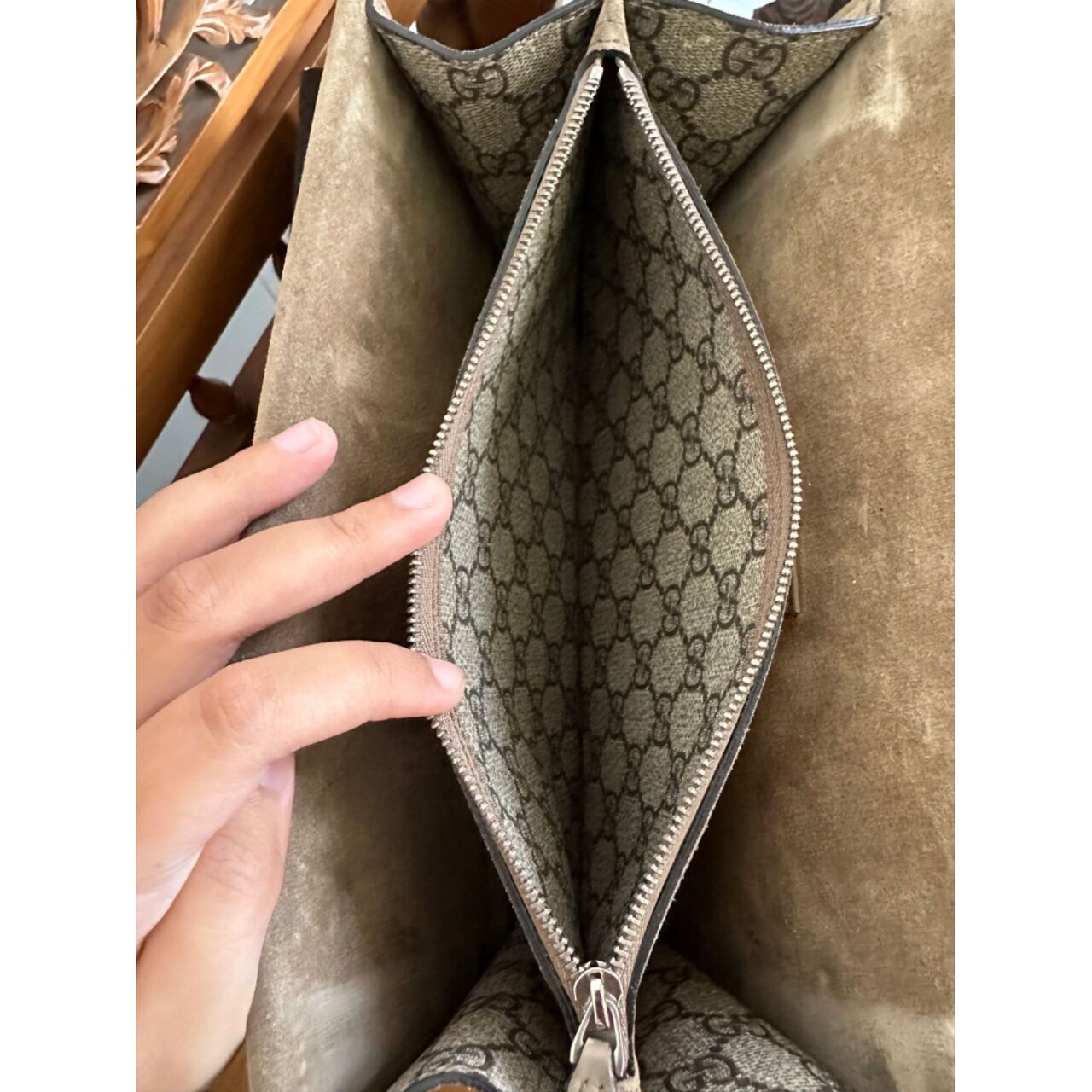 Gucci Taupe Shoulder Bag