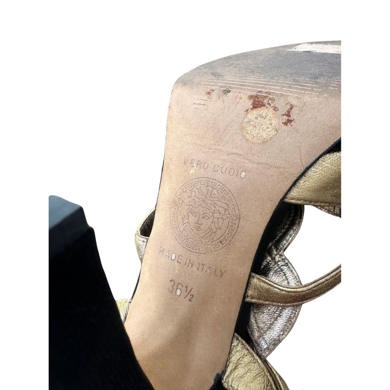 Gianni Versace Gold & Black Heels