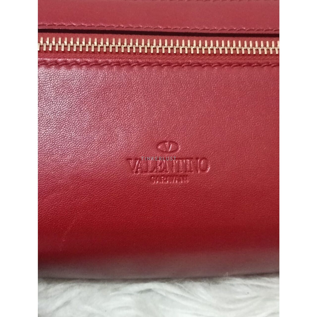 Valentino Garavani Bumbag Spike Rockstud Red Sling Bag