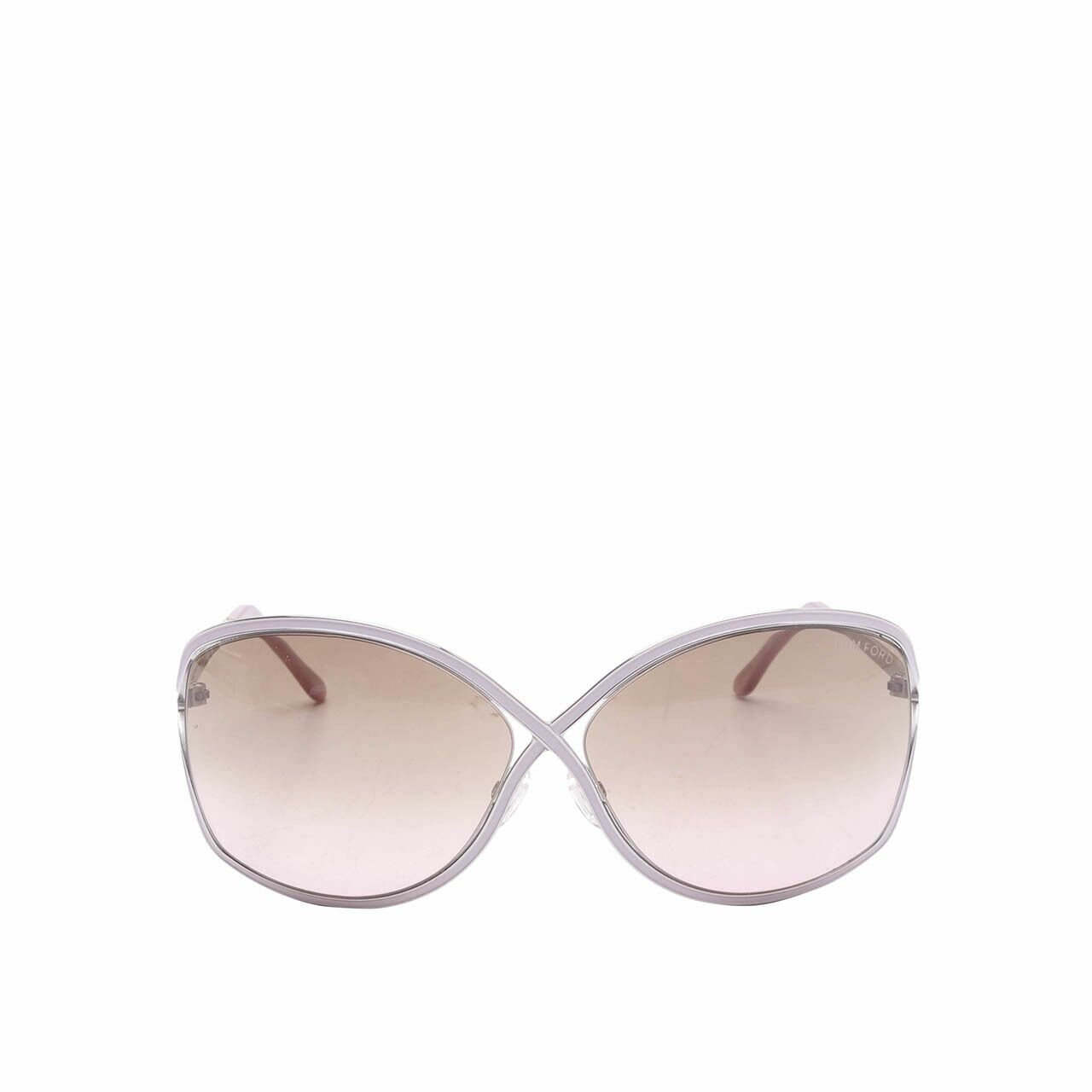 Tom Ford  White Enamel and Metal Frame Gradient Tint Rickie Sunglasses