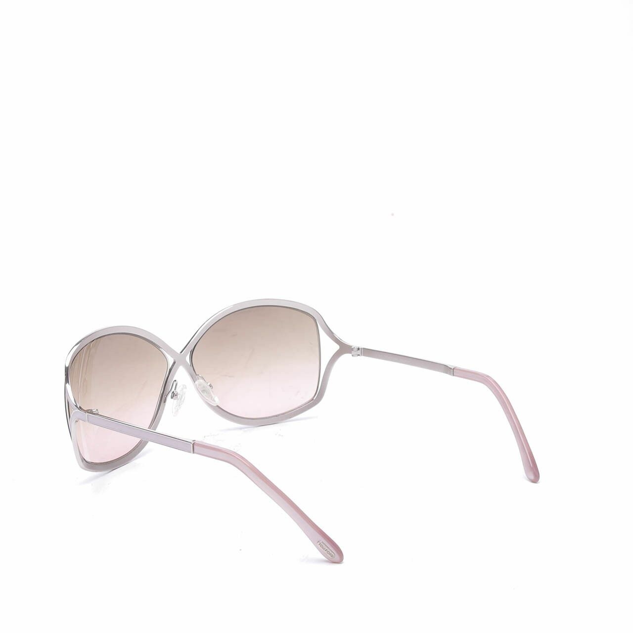 Tom Ford  White Enamel and Metal Frame Gradient Tint Rickie Sunglasses