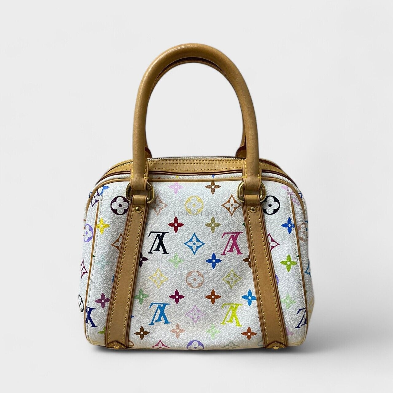 Louis Vuitton Priscilla White Multicolor Monogram 2007 GHW Handbag
