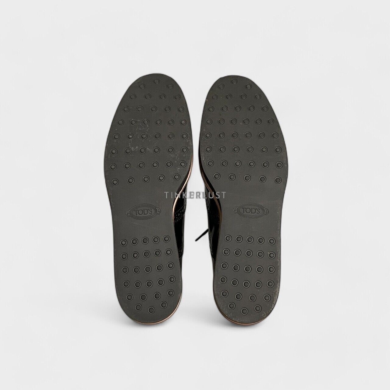 Tod's Leather Platform Black Oxford Shoes 