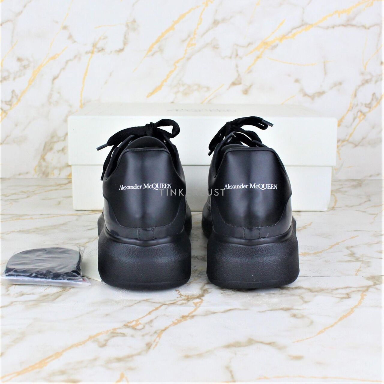 Alexander McQueen Black Transparent Sneakers