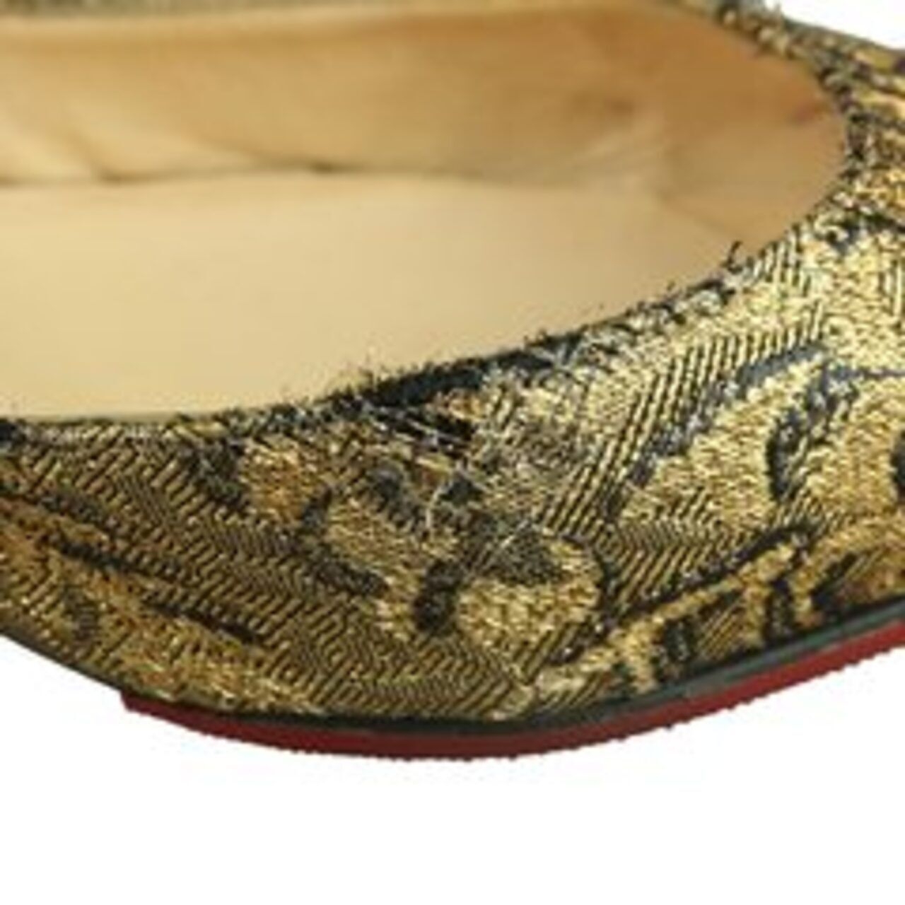 Christian Louboutin Bronze and Brown Swirl Iriza 45 Brocart Pumps Heels