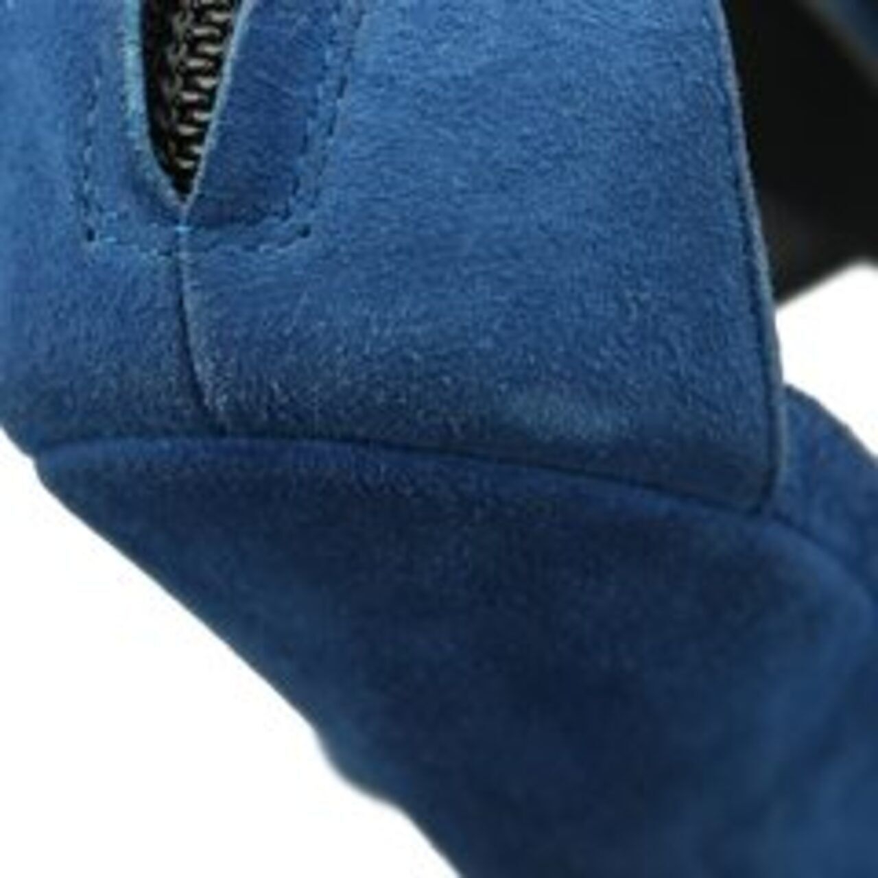 Giuseppe Zanotti Sculpted Suede Crisscross Wedge Sandal Blue Wedges