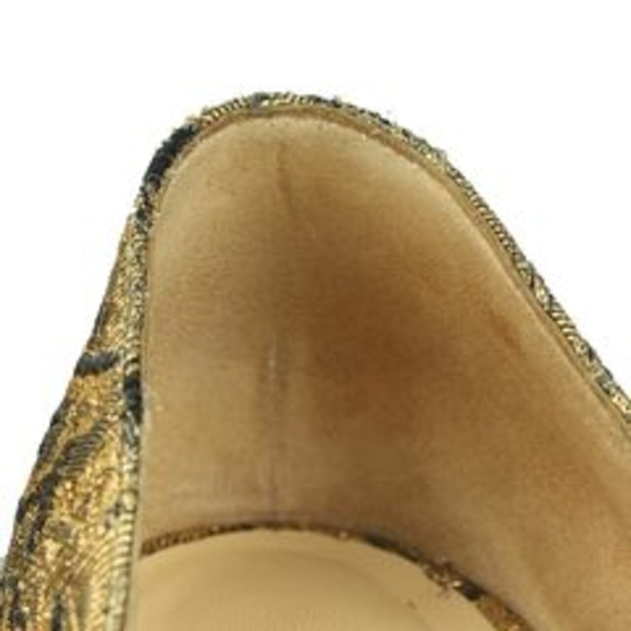 Christian Louboutin Bronze and Brown Swirl Iriza 45 Brocart Pumps Heels