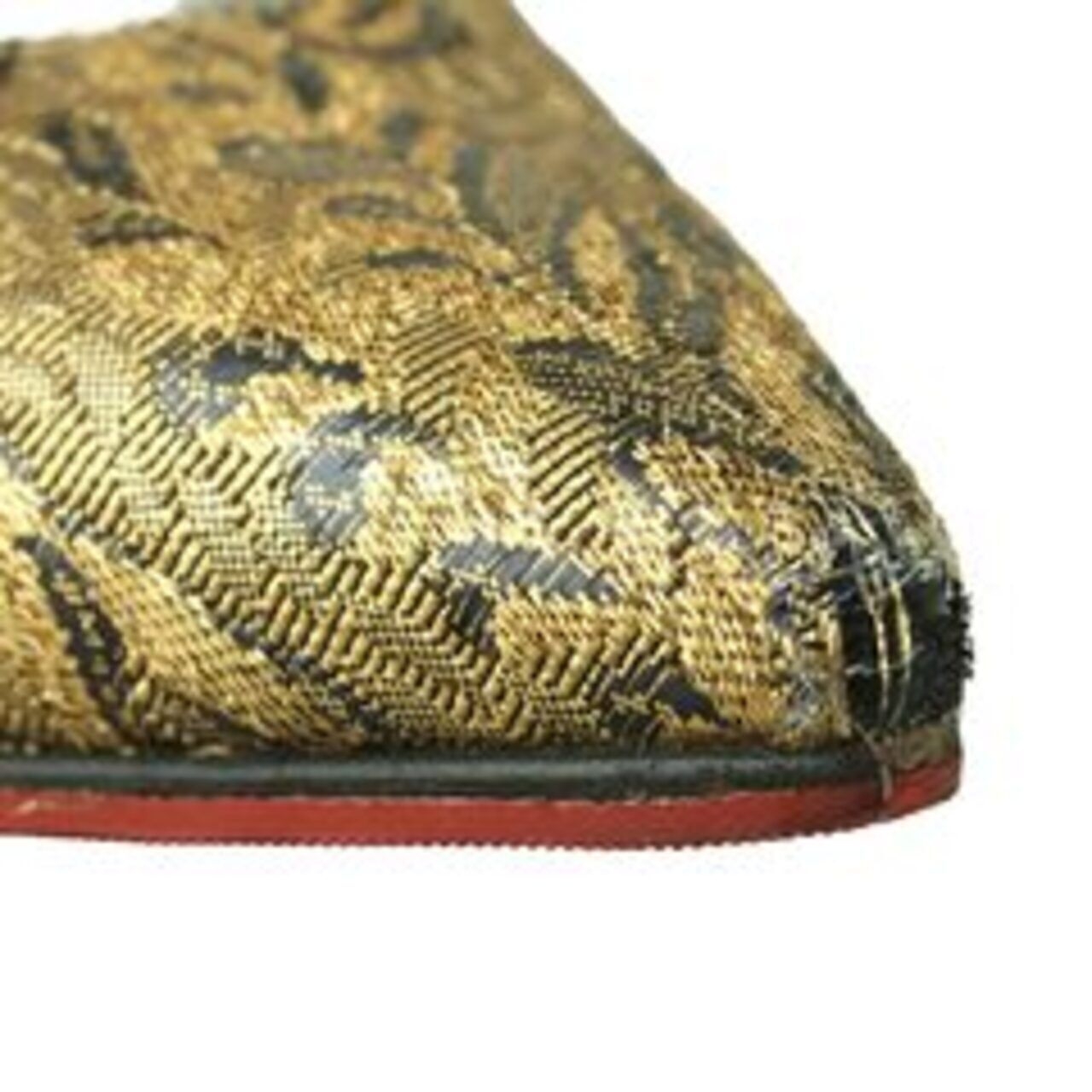 Christian Louboutin Bronze and Brown Swirl Iriza 45 Brocart Pumps Heels