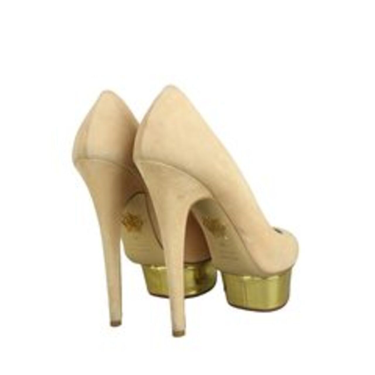 Charlotte Olympia Dolly in Suede Blush Pumps Heels