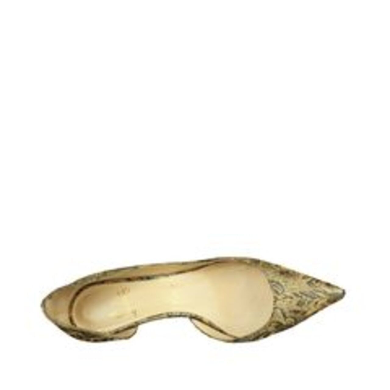 Christian Louboutin Bronze and Brown Swirl Iriza 45 Brocart Pumps Heels