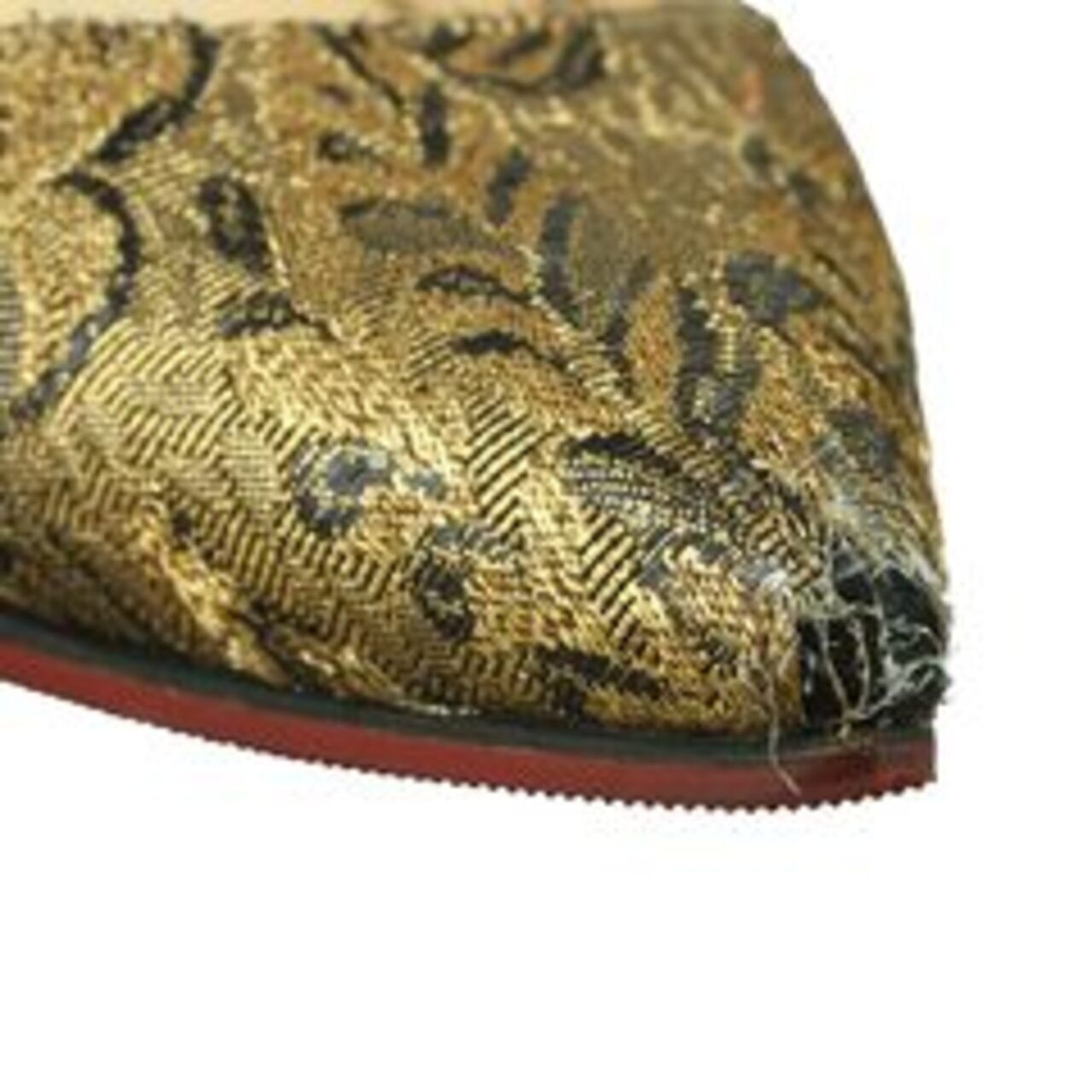 Christian Louboutin Bronze and Brown Swirl Iriza 45 Brocart Pumps Heels