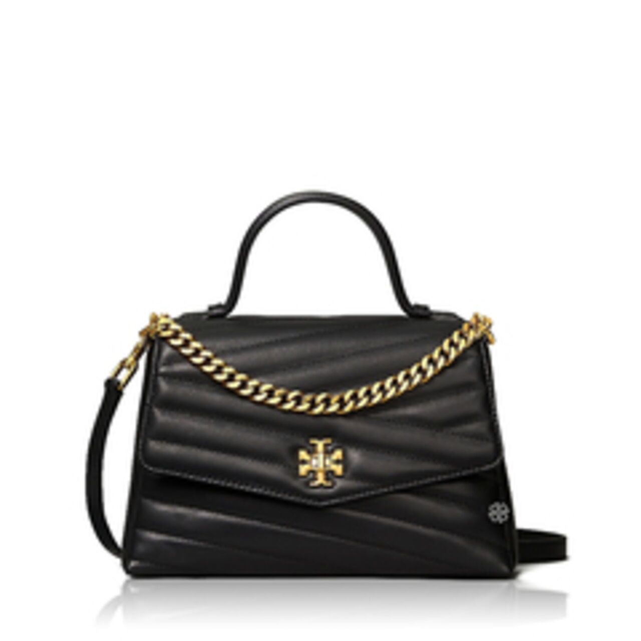 Tory Burch Kira Chevron Top Handle in Black Satchel