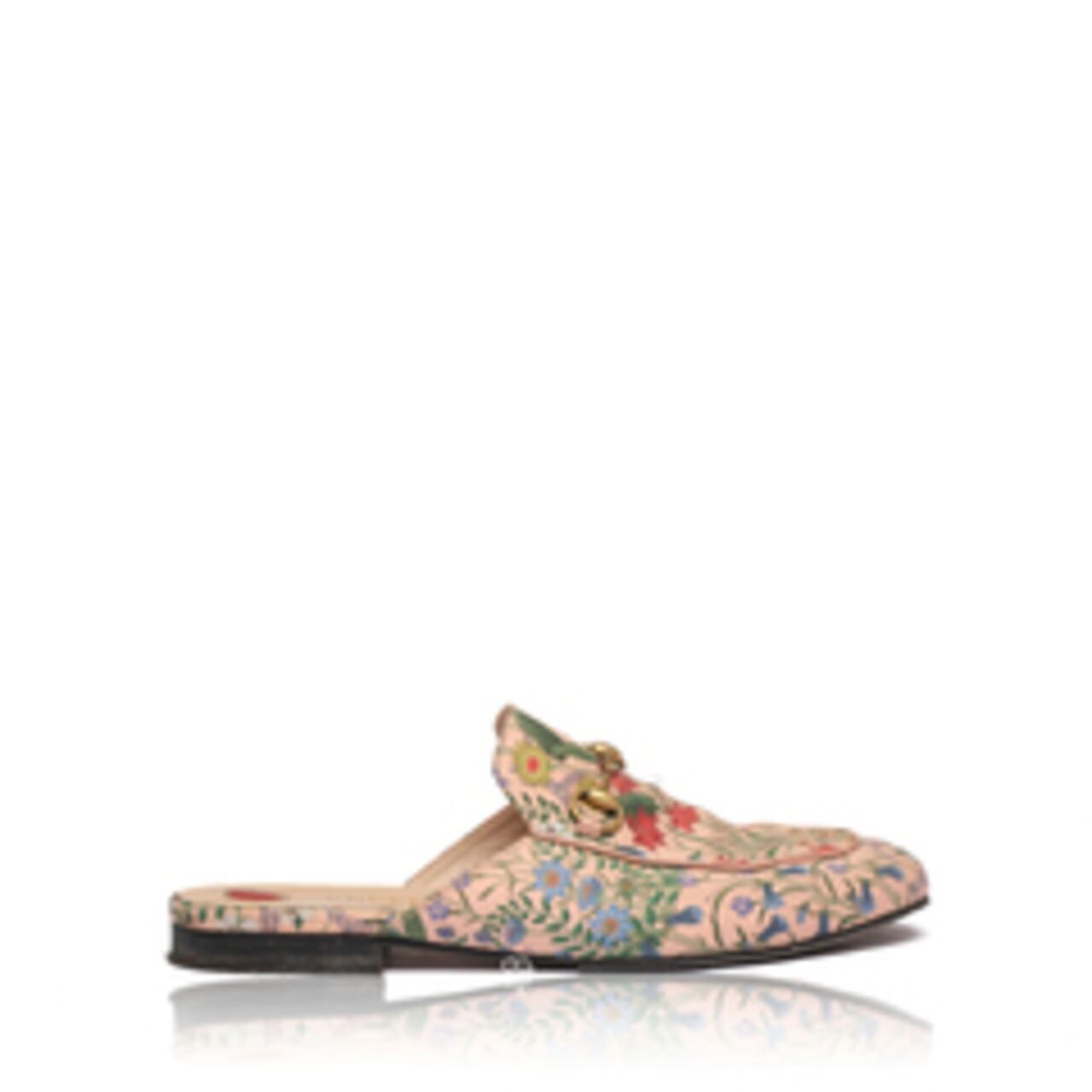 Gucci Flora Horsebit Mule Pink Sandals