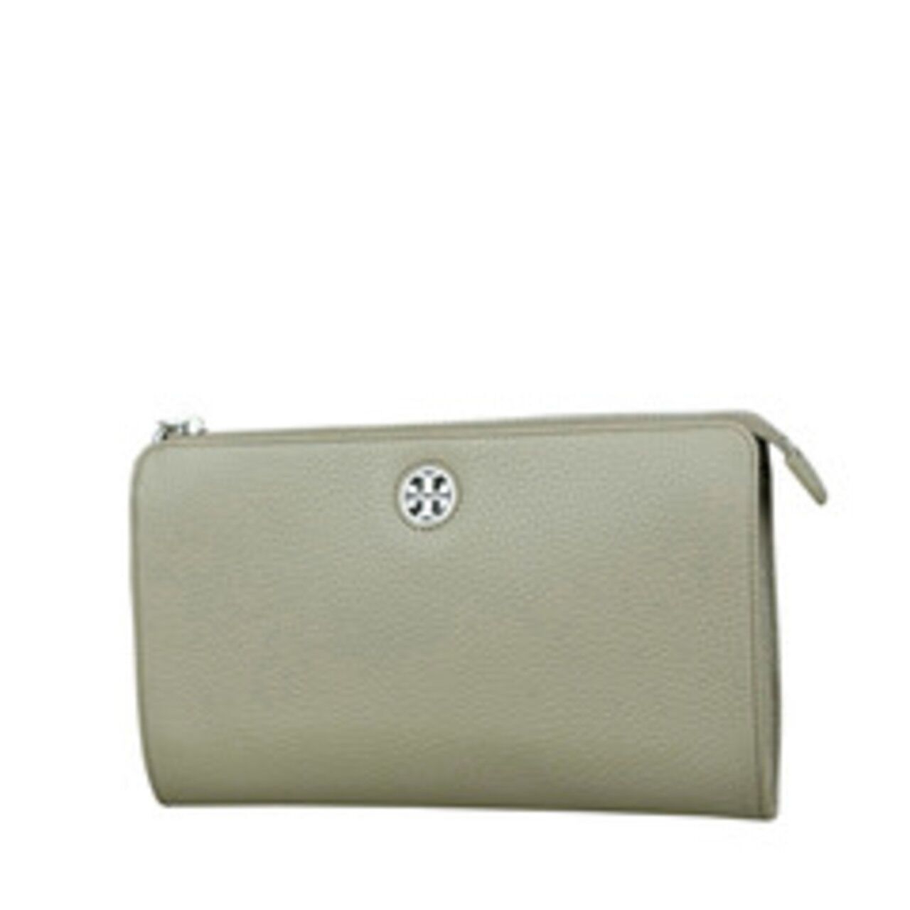 Tory Burch Gray Brody Pebbled Leather Wallet Sling Bag