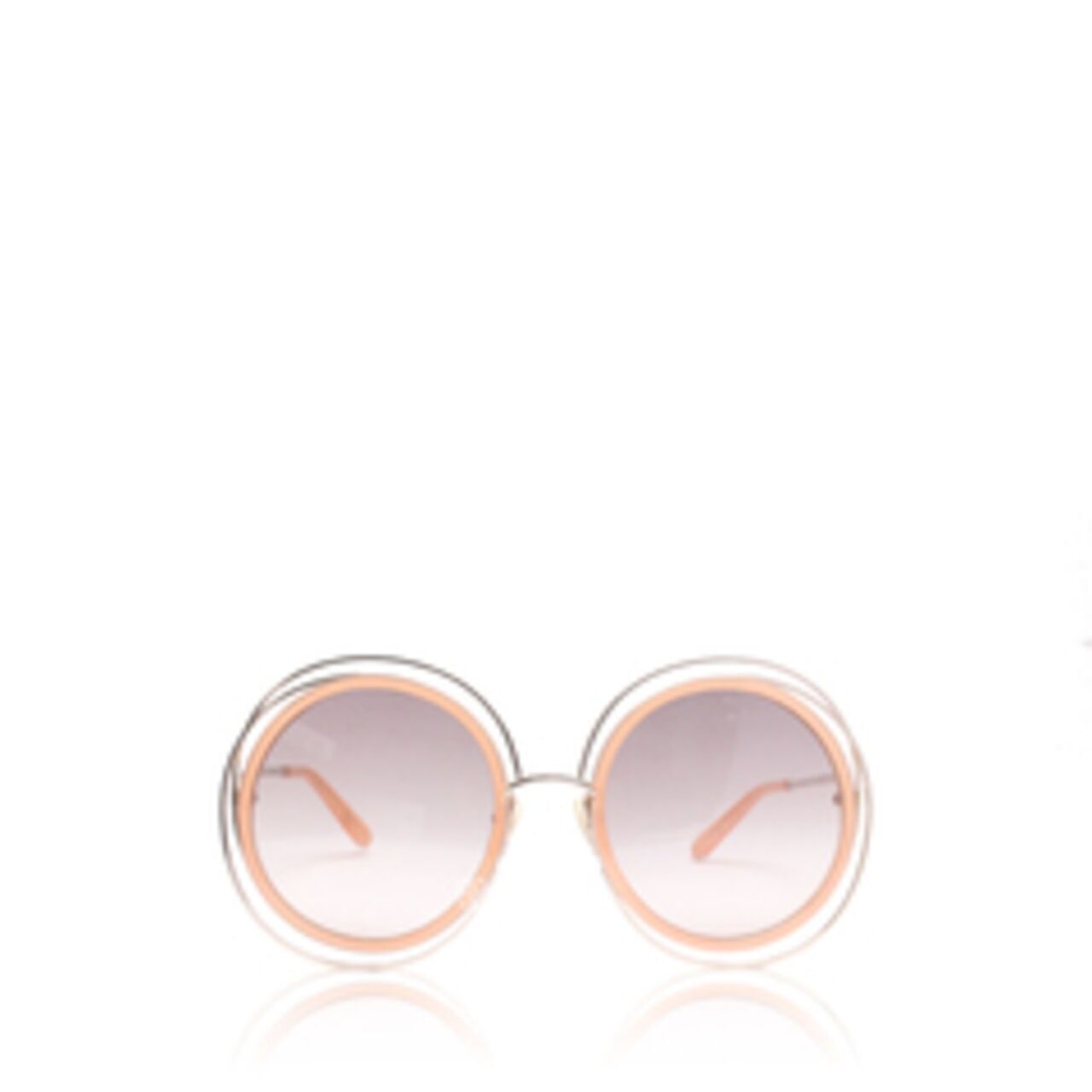 Chloe Carlina Round Sunglasses in Metal and Nylon Resin