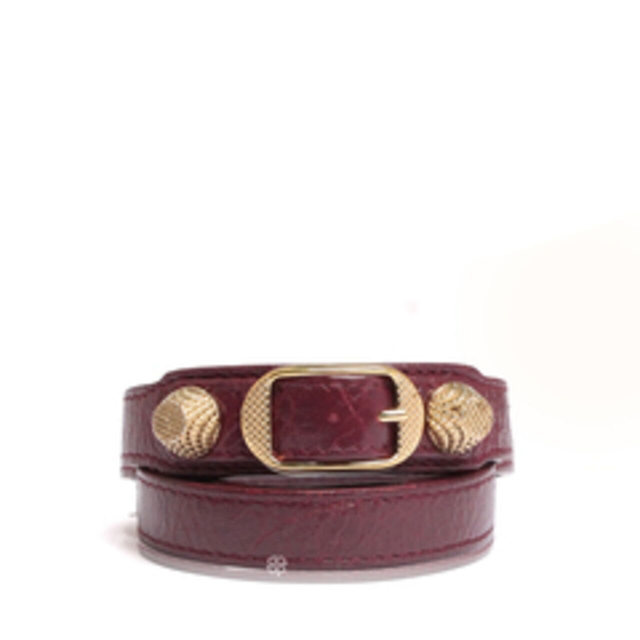 Balenciaga Arena Giant Gold Bracelet Triple Tour Burgundy