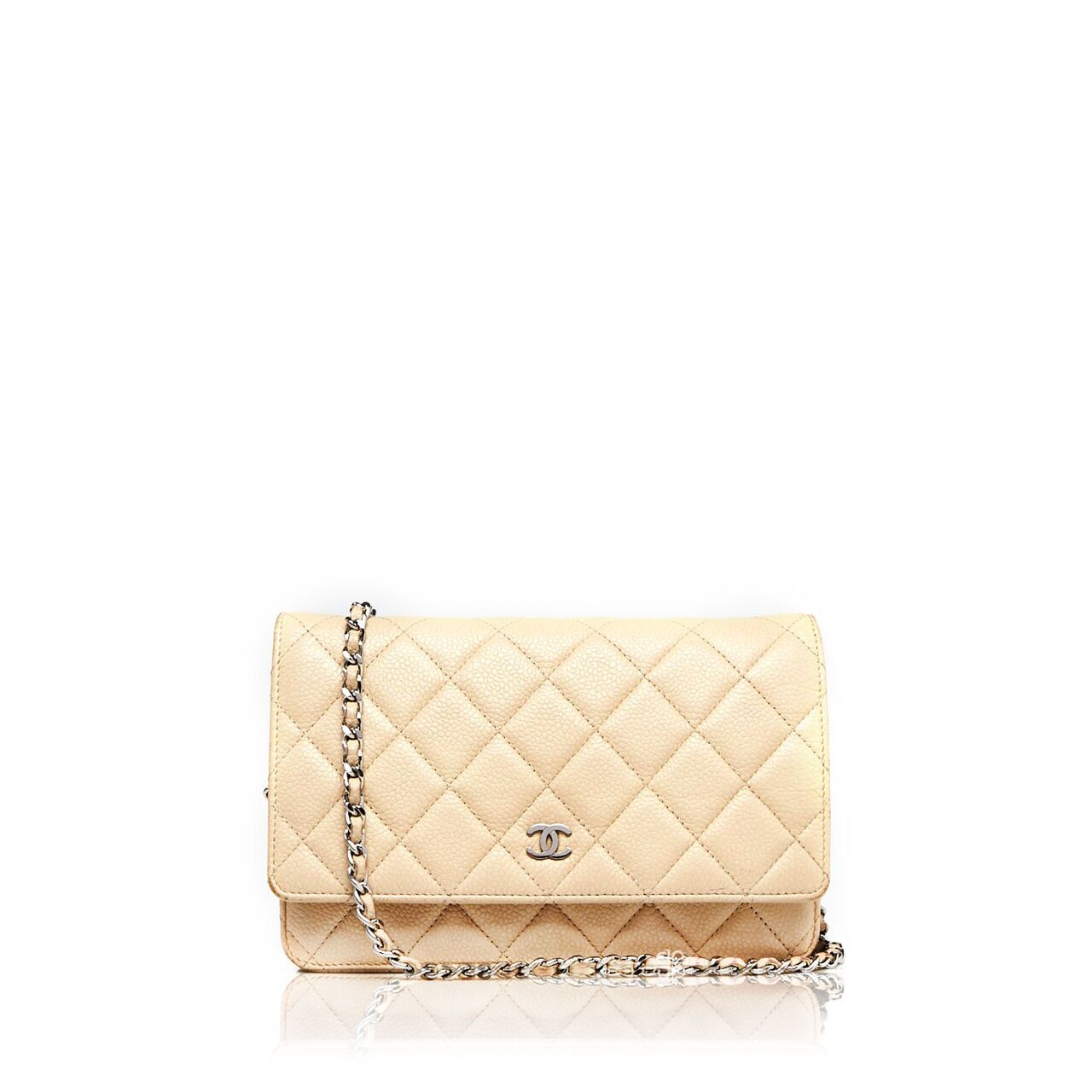 Chanel WOC Caviar Beige SHW