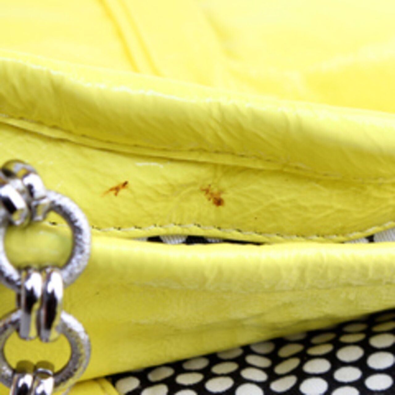 Marc by Marc Jacob Posh Turnlock Hobo Crinkled Patent Yellow Leather Shoulder Bag